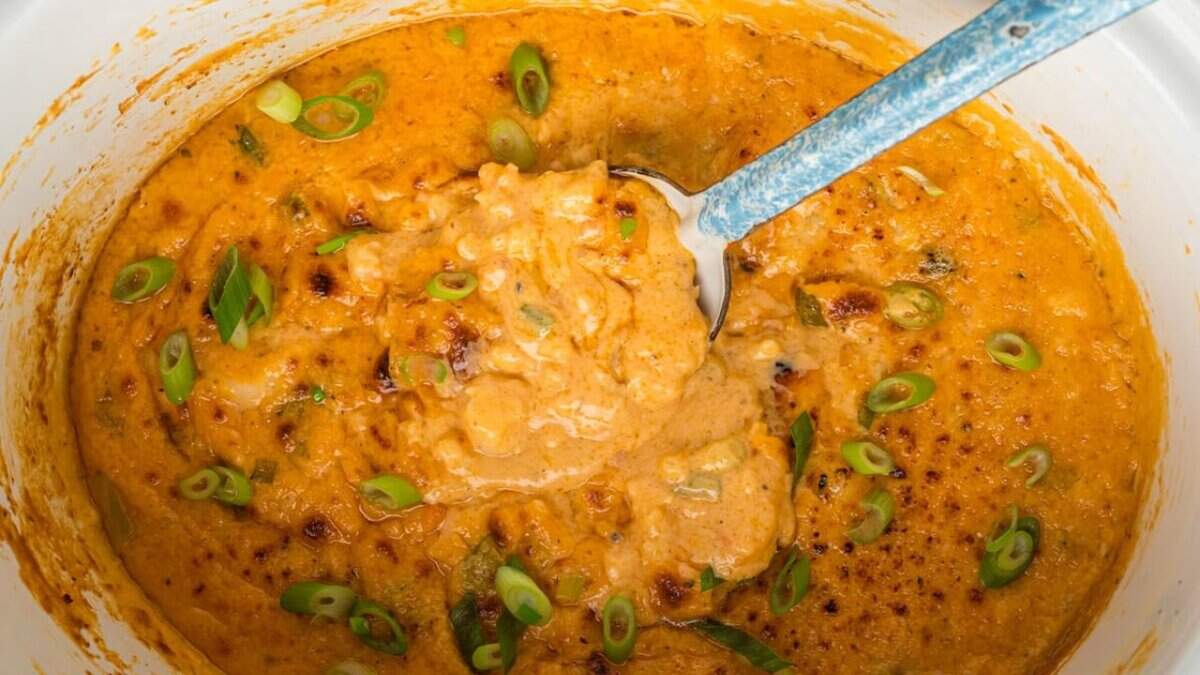 Slow Cooker Hot Shrimp Dip.