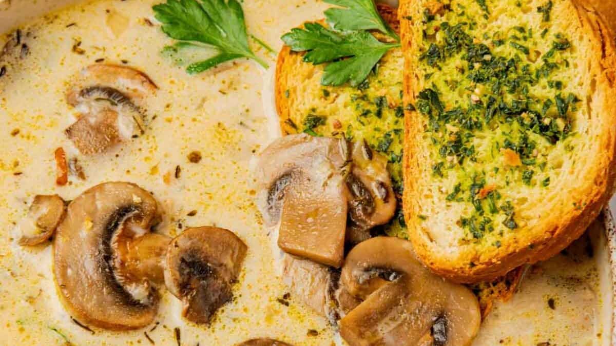 Slow Cooker Mushroom Soup.