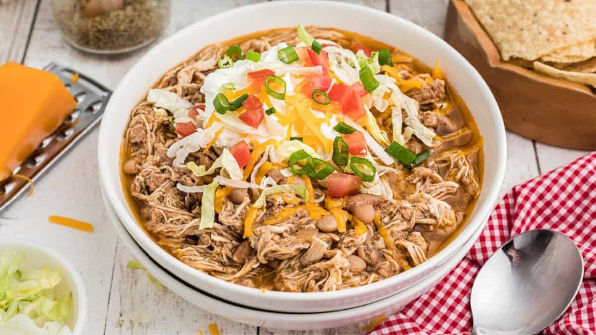 Slow Cooker Pinto Beans and Chicken.