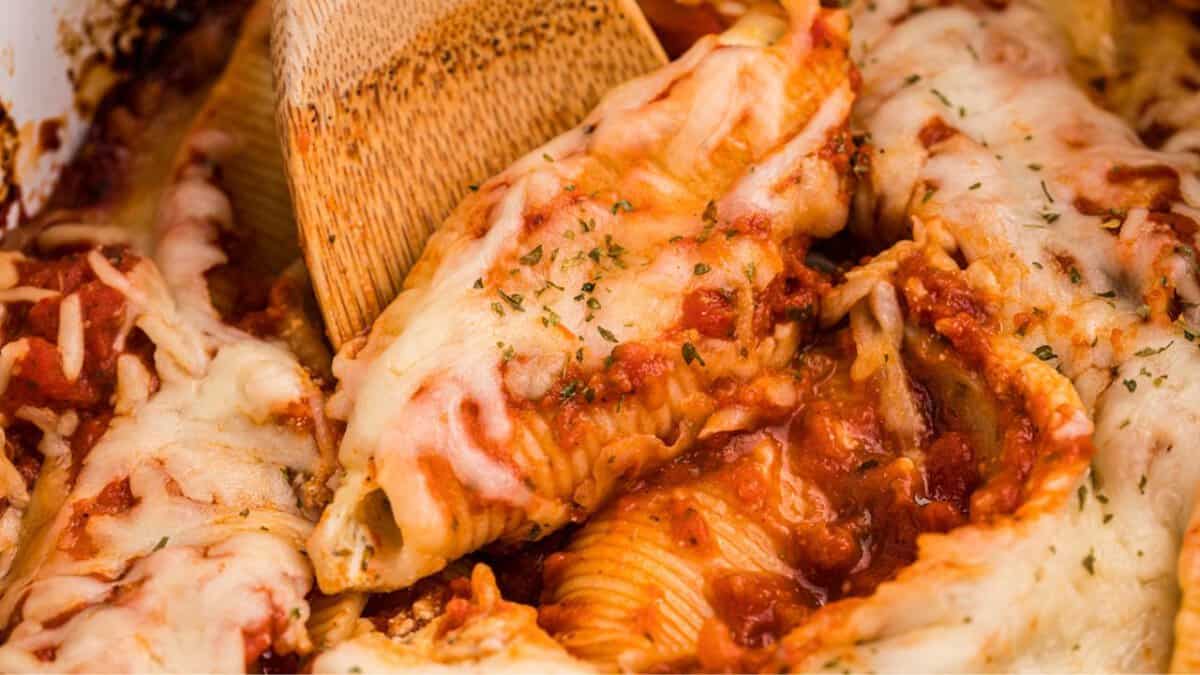 Slow Cooker Stuffed Shells.