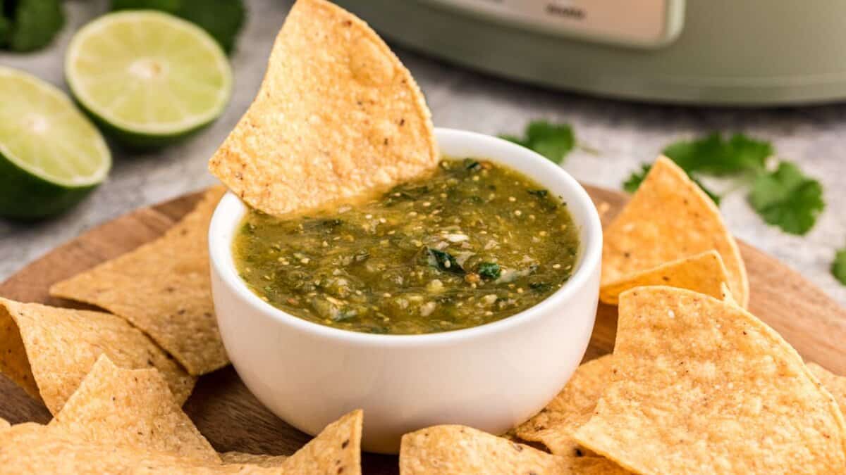 Slow Cooker Tomatillo Salsa.