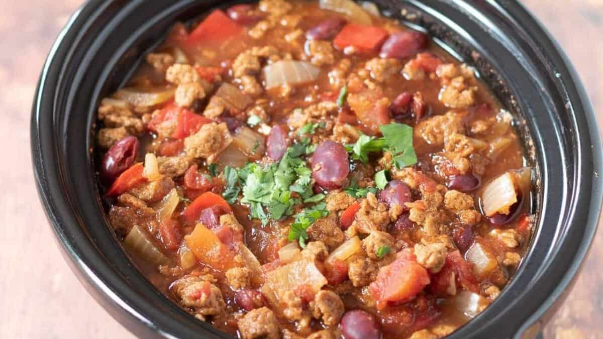 Slow Cooker Vegetarian Chili.
