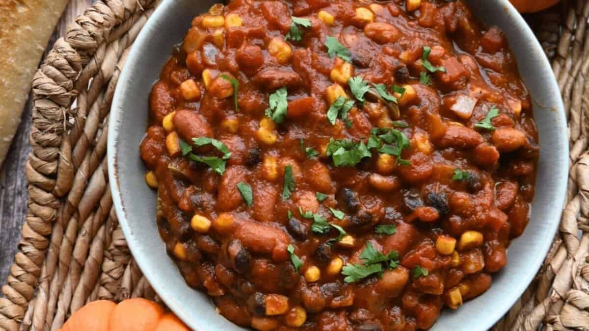 Slow Cooker Vegetarian Pumpkin Chili.