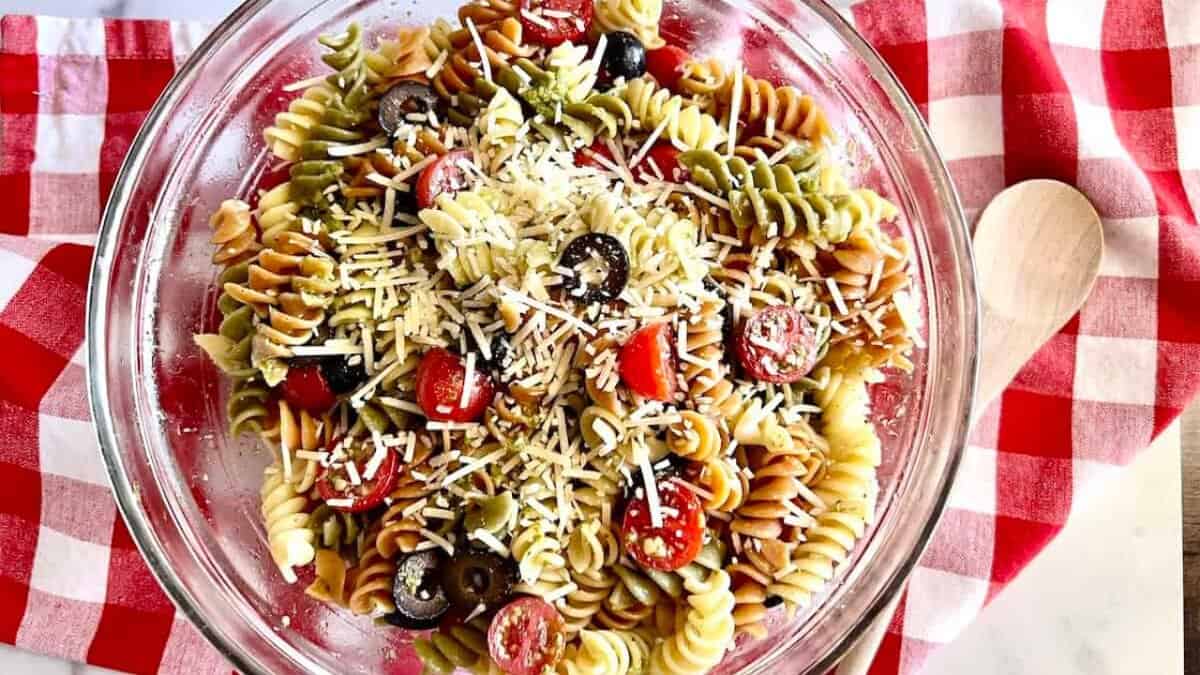 Summer Pesto Pasta Salad.