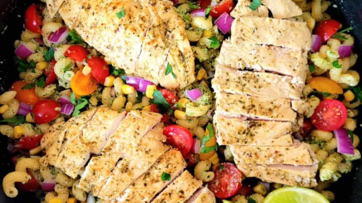 Tomato Corn Pasta Salad.