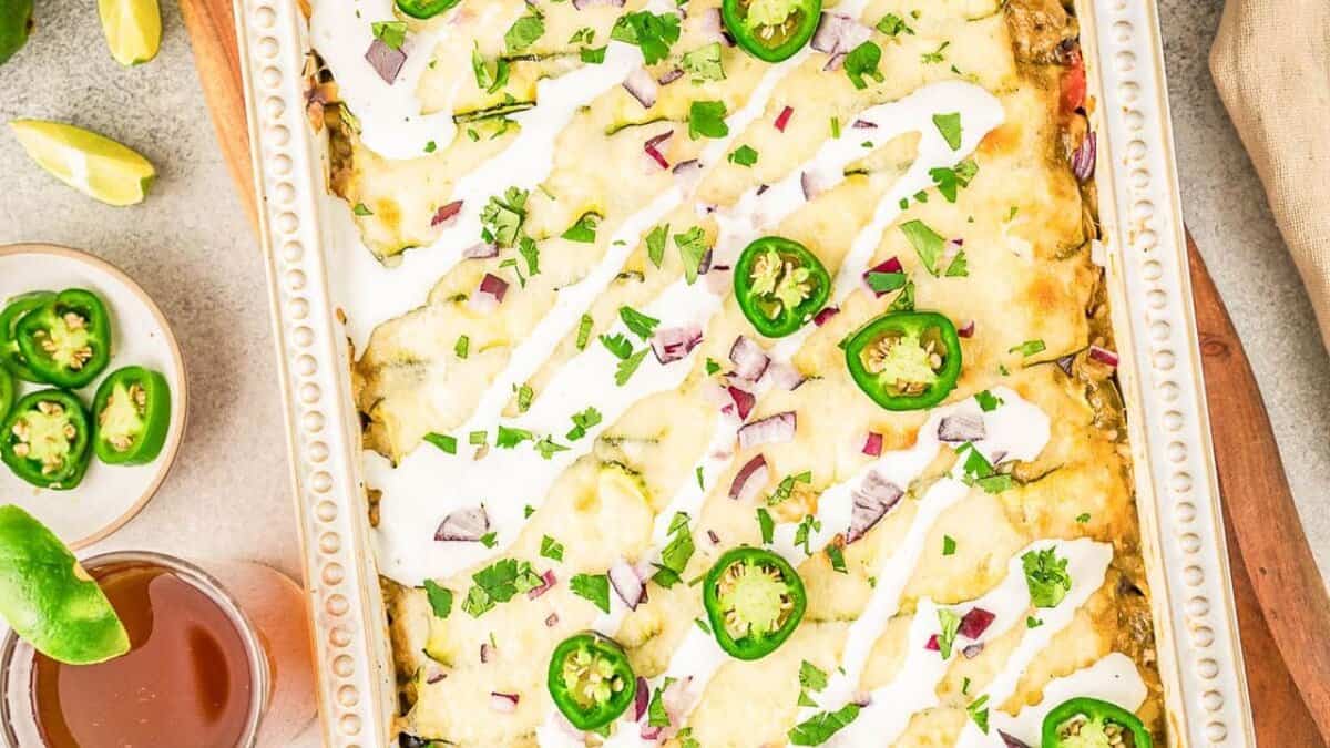 Zucchini Enchilada Casserole.