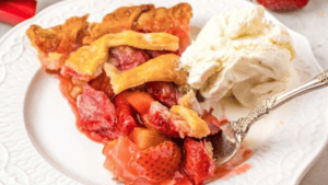 Strawberry rhubarb pie.
