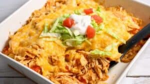 Chicken taco casserole.