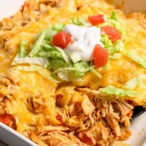 Chicken taco casserole.