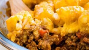 Sloppy joe tater tot casserole.