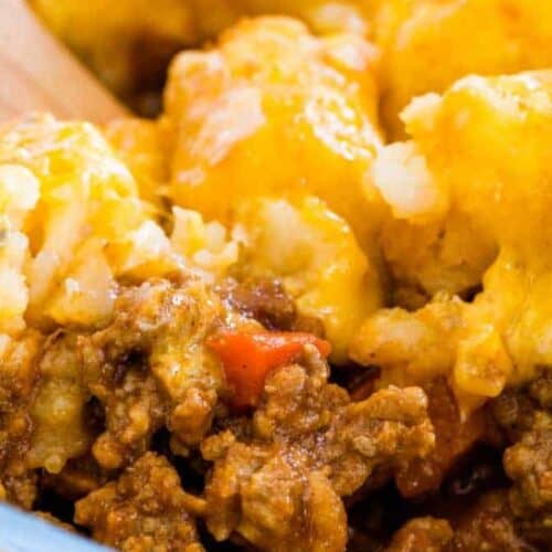 Sloppy joe tater tot casserole.