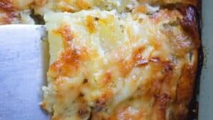 Potato egg casserole.