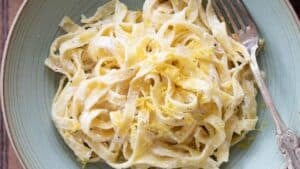Lemon ricotta pasta.