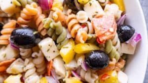Pepperoni pasta salad.