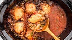 Chicken cacciatore.