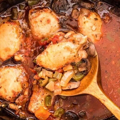 Chicken cacciatore.