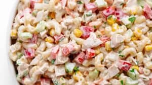 Chicken pasta salad.