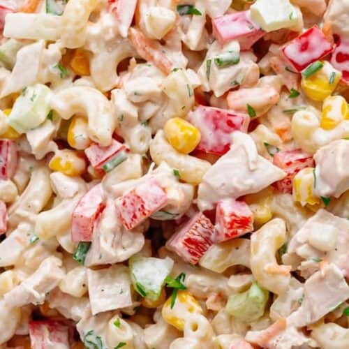Chicken pasta salad.
