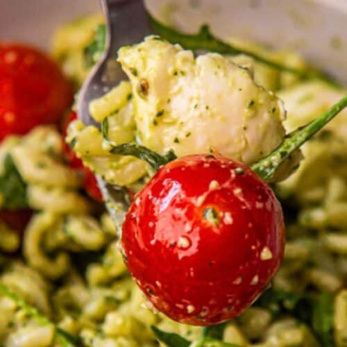 Pesto pasta salad.