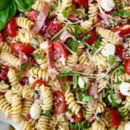 Caprese pasta salad.
