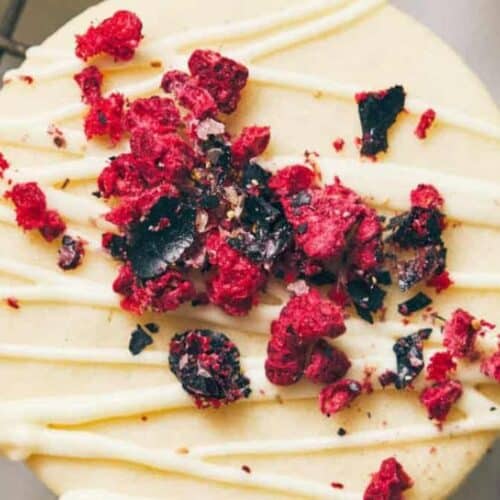 White chocolate raspberry cookies.
