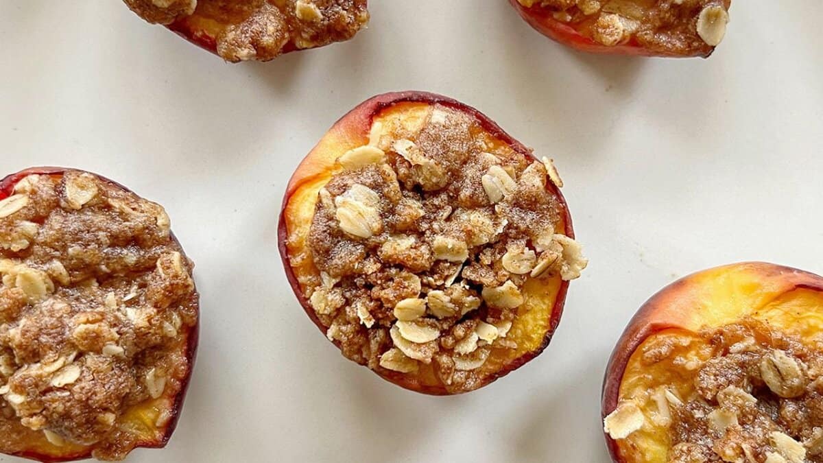 Baked Peaches.