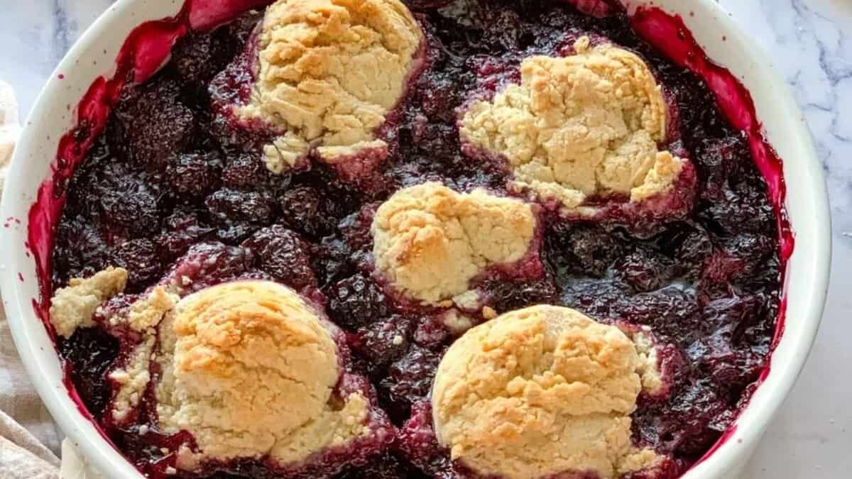 Bisquick Blackberry Cobbler.