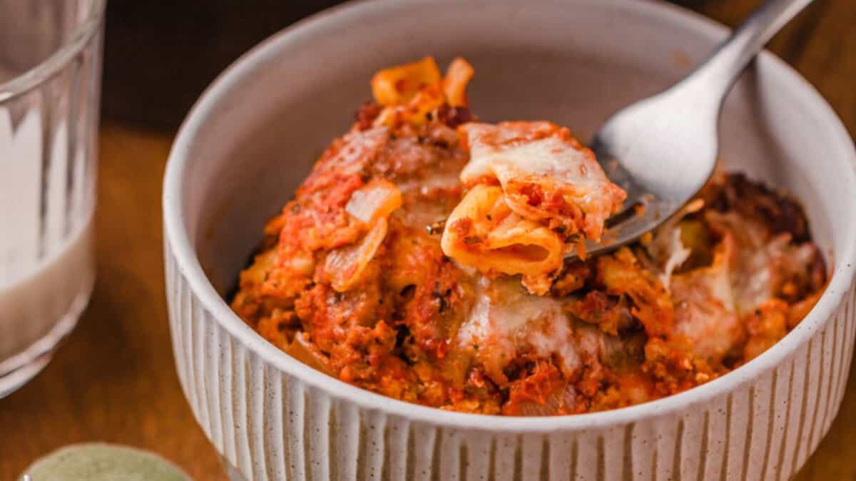 Crock Pot Baked Ziti.