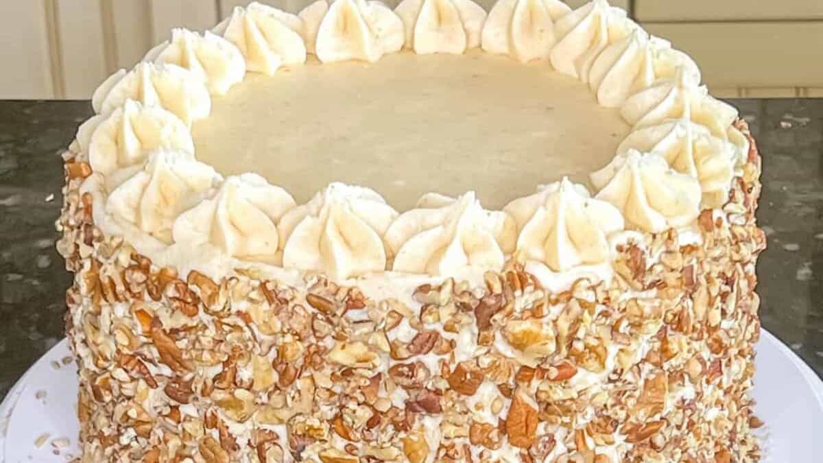 Old Fashioned Hummingbird Cake with Bourbon Buttercream.