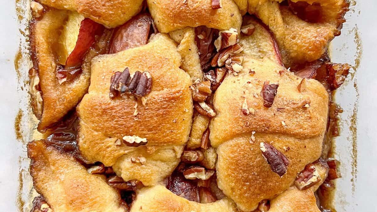 Peach Dumplings with Crescent Rolls.