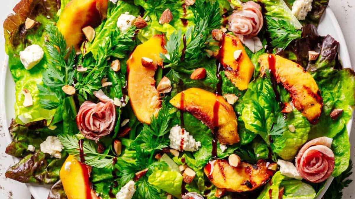 Peach and Prosciutto Salad.