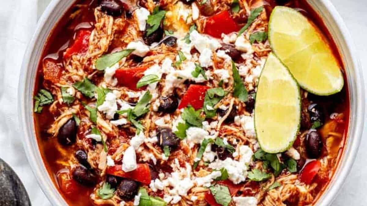 Slow Cooker Buffalo Chicken Chili.