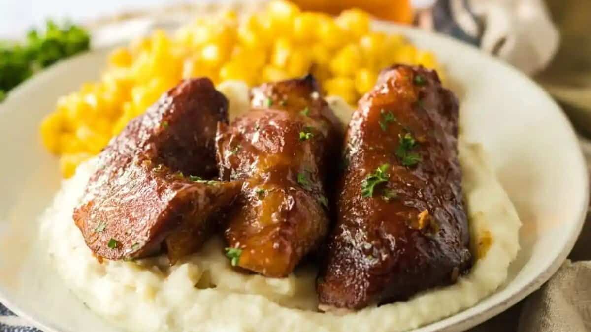 Slow Cooker Honey BBQ Country Ribs.