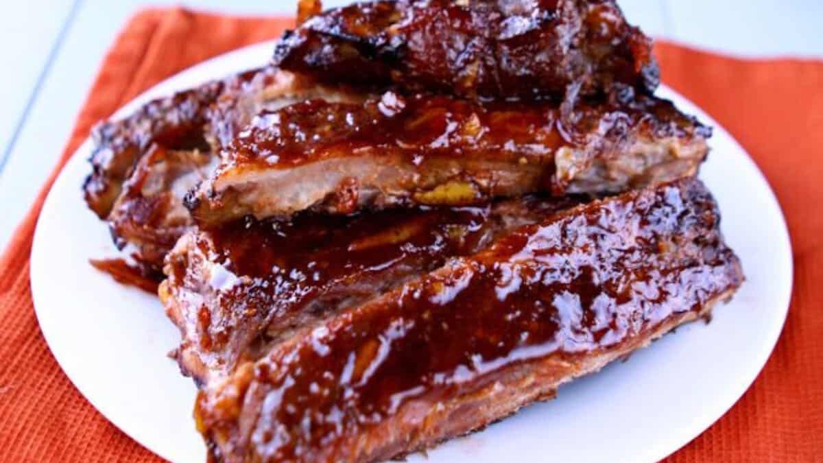 Slow Cooker Sweet & Sour Pork Ribs.