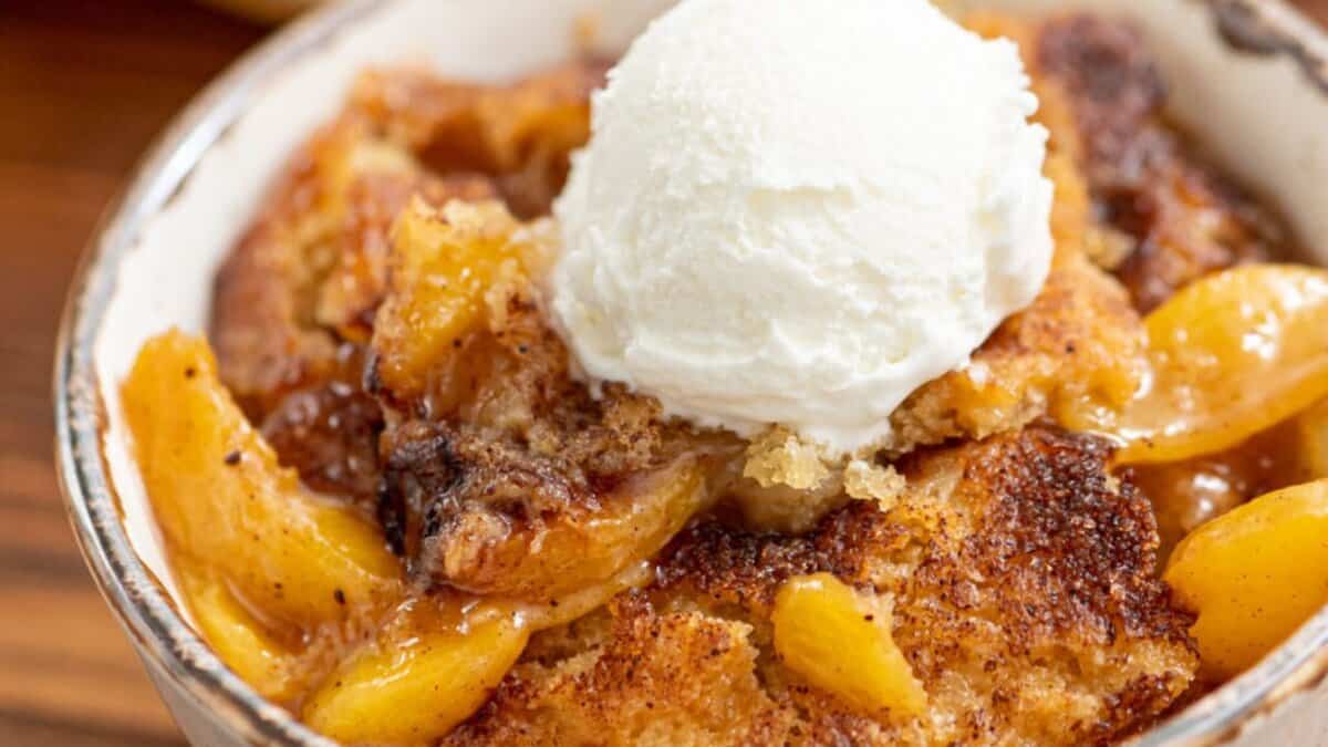 Southern Peach Cobbler.