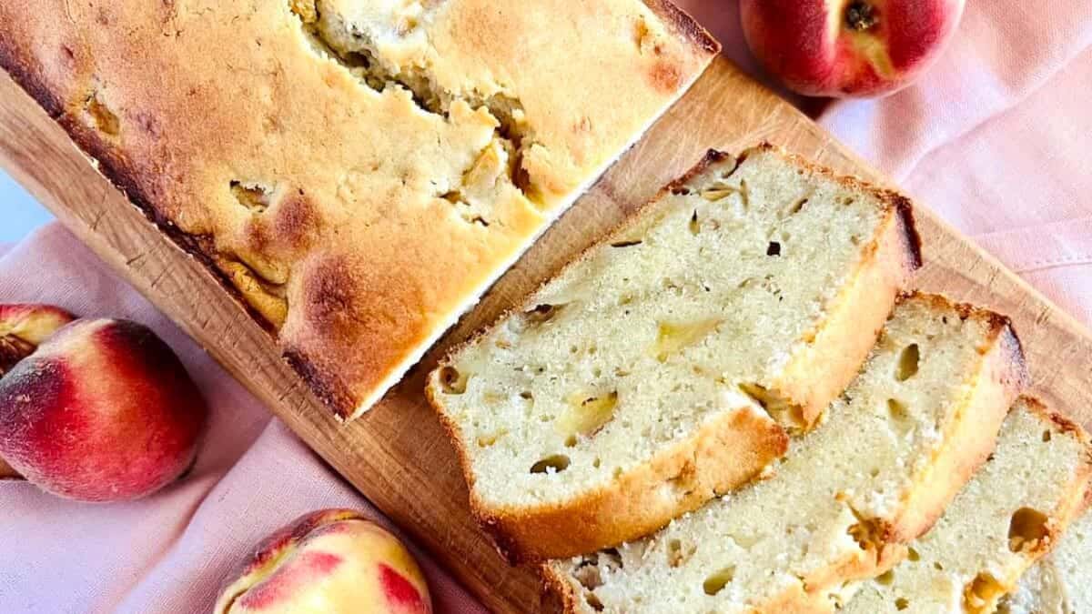 Southern Peach Pound Cake.