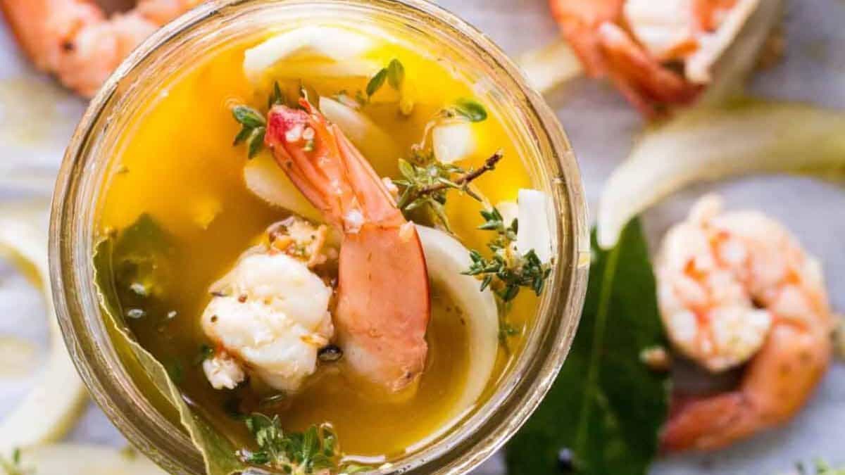 Southern Style Pickled Shrimp.
