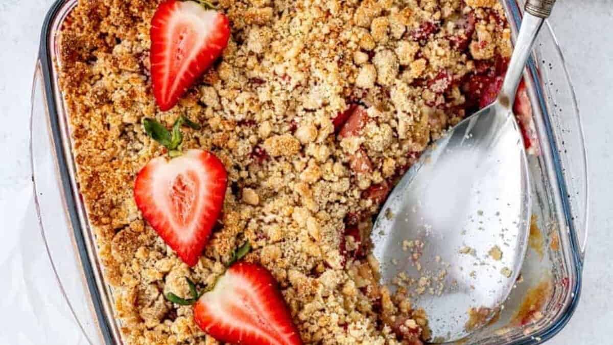 Strawberry Rhubarb Crisp.