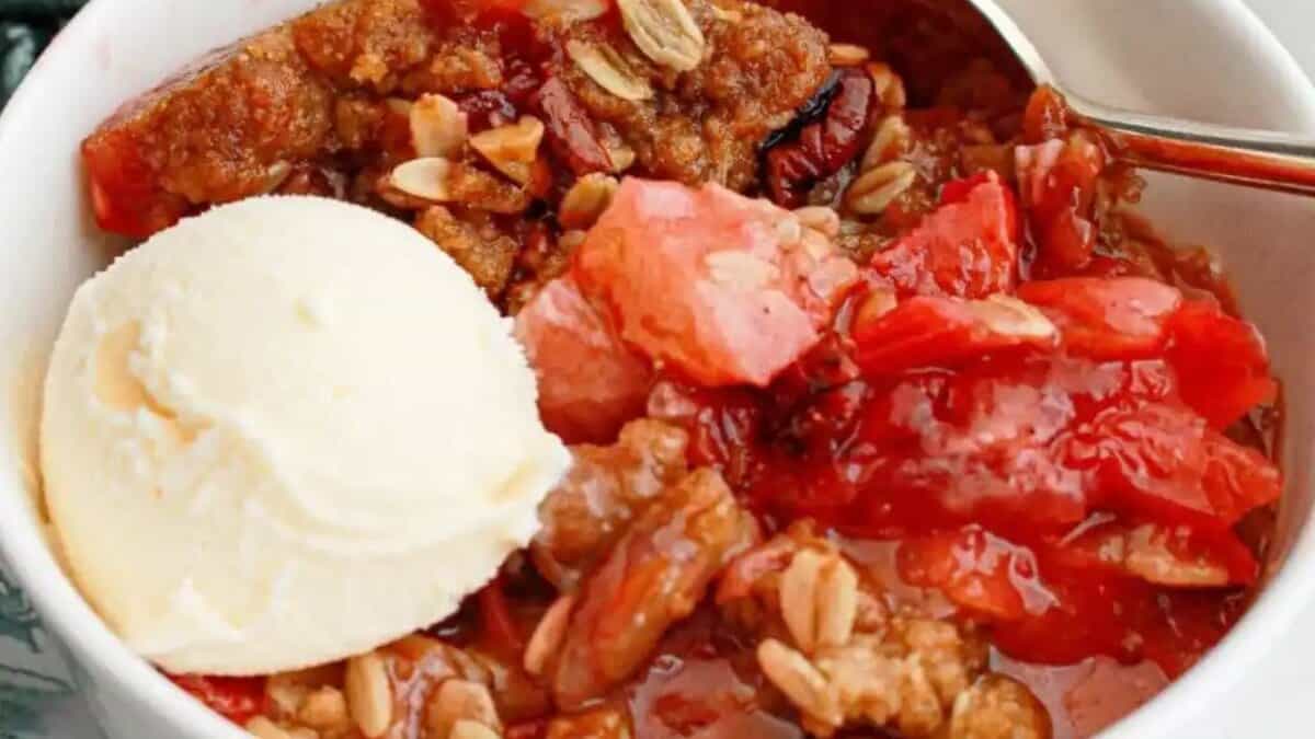 Strawberry Rhubarb Crisp.