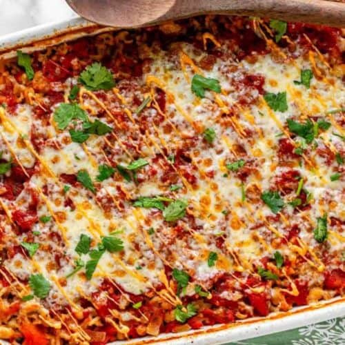 Stuffed pepper casserole.