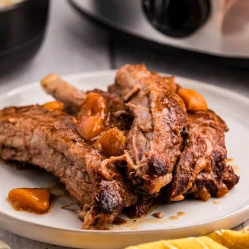 Peachy barbecue ribs.