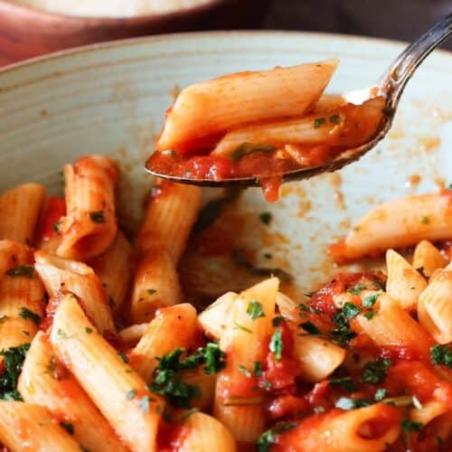 Penne pomodoro.
