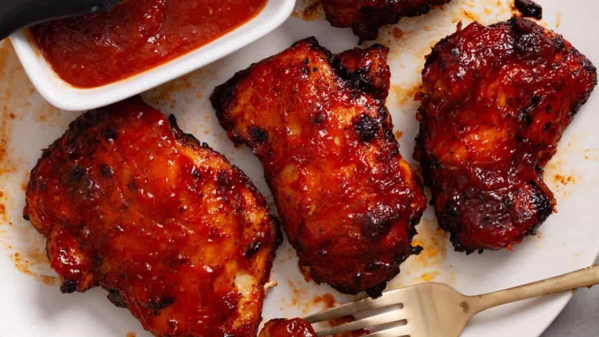 Air Fryer BBQ Chicken Thighs.