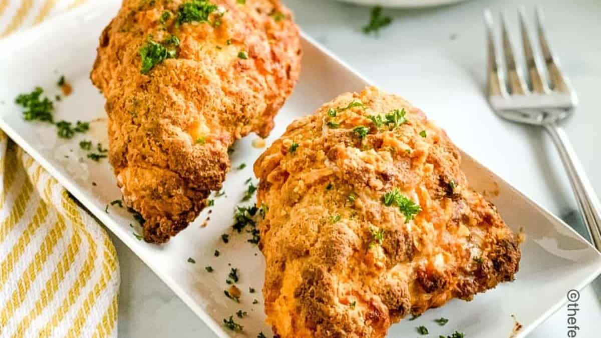 Bisquick Oven Fried Chicken.