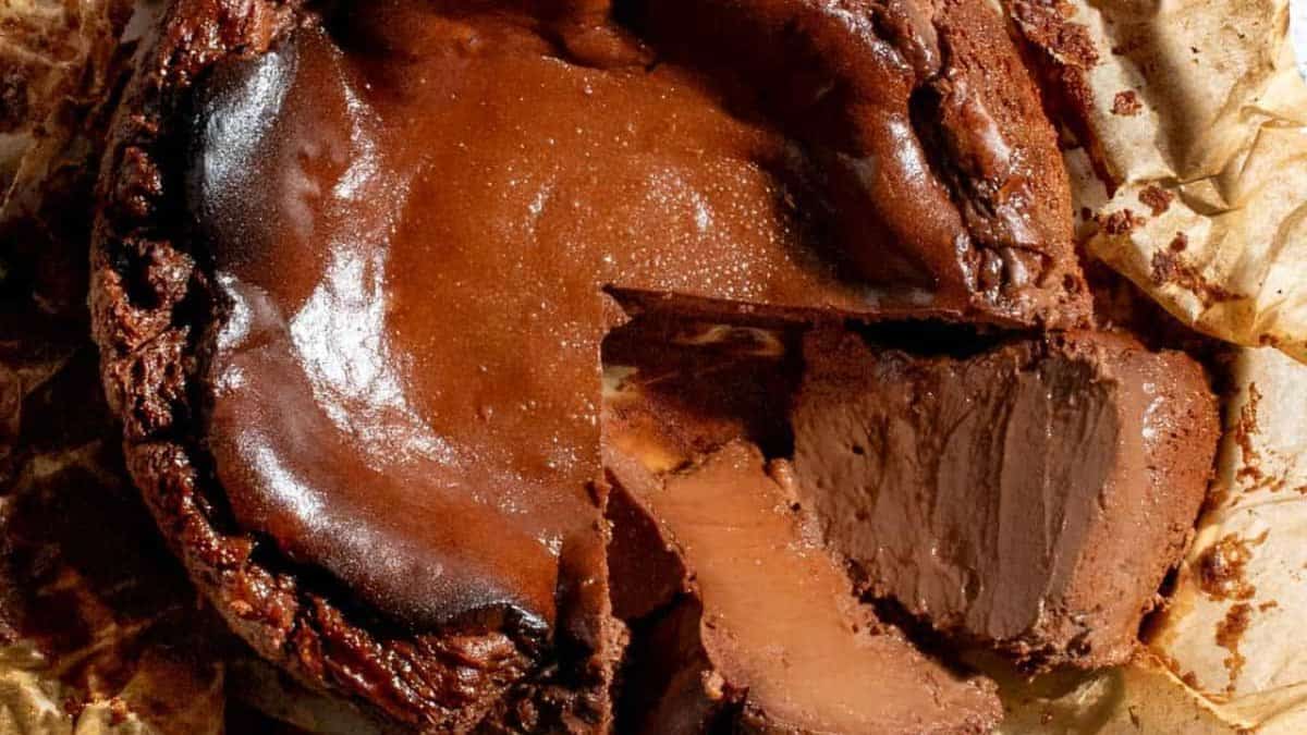 Chocolate Basque Burnt Cheesecake.