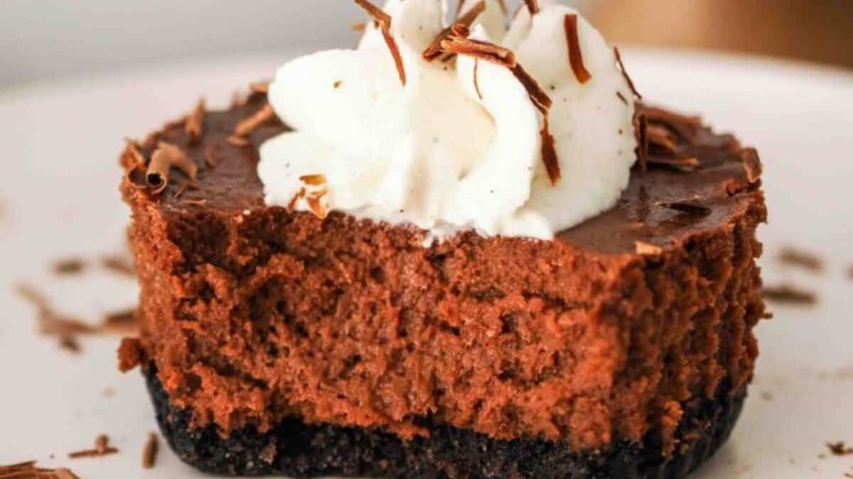 Mini Chocolate Cheesecakes.