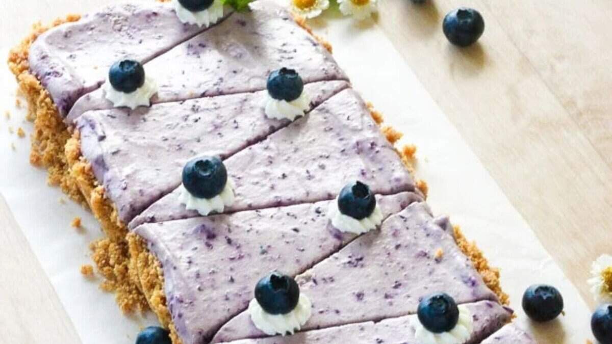 No Bake Blueberry Cheesecake.