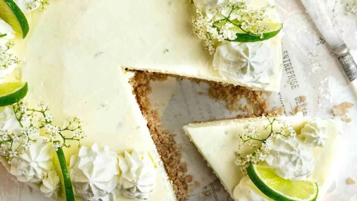 No-Bake Elderflower Cheesecake with Lime.