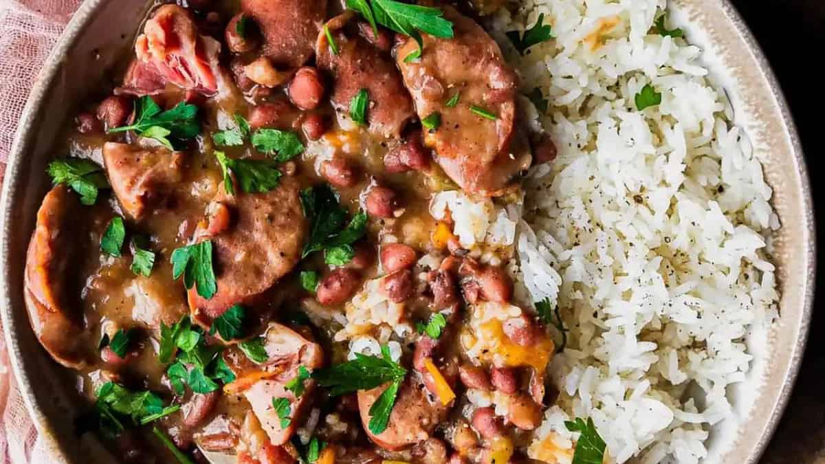 Red Beans and Rice with Ham Hock.