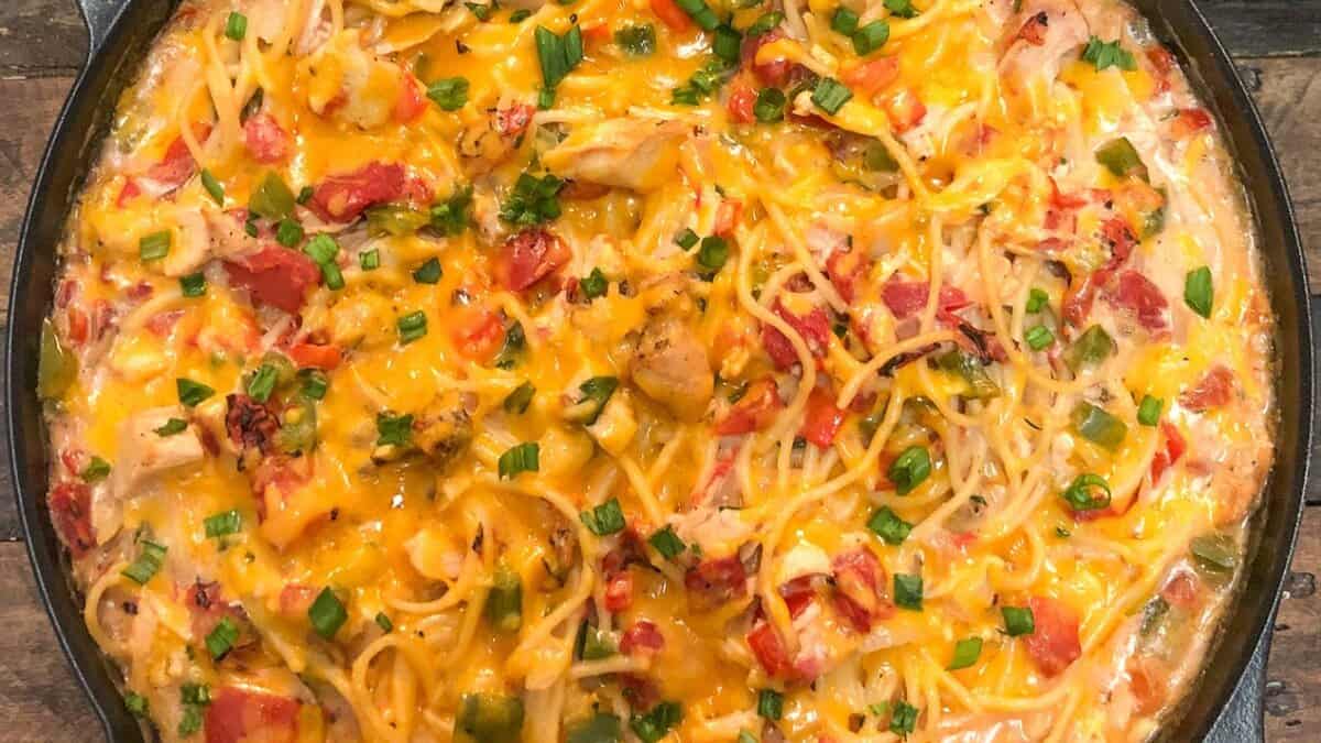 Skillet Chicken Spaghetti.